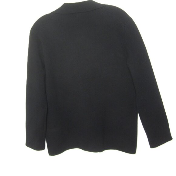 NEW NWT J. Crew Size S Camille Black Knit Sweater Blazer Jacket Pockets Button - Picture 4 of 8